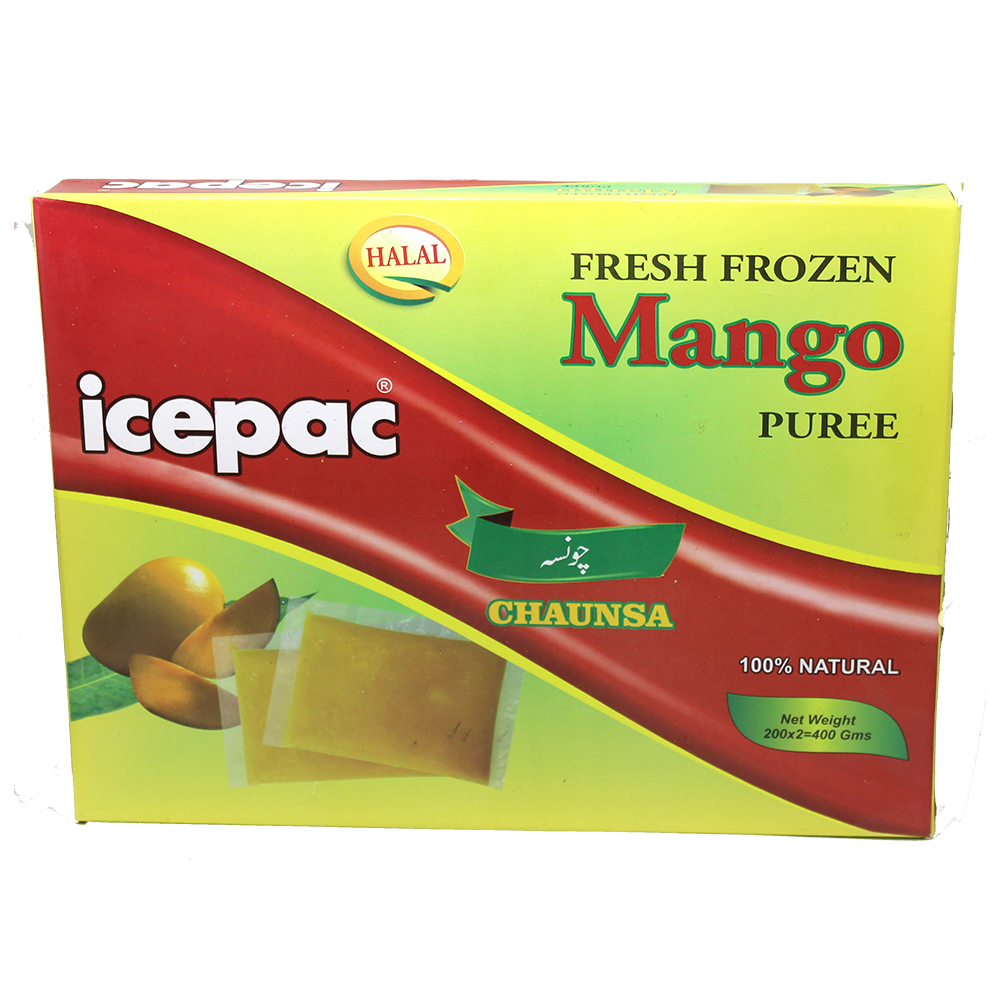 Fresh Frozen Mango Puree (400gms) Icepac Frozen Food